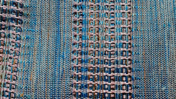Echarpe en soie couleur bleue et rose – Image 2