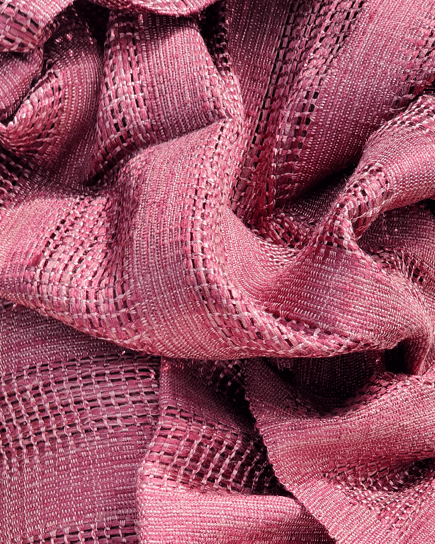 Grande écharpe en soie de couleur bordeaux – Image 3